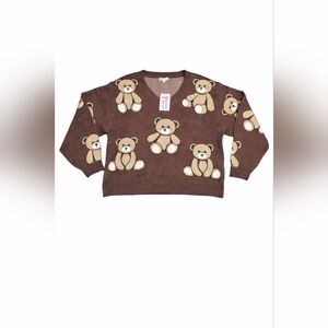 Nwt - Sweet Envy Brown Teddy Bear Sweater Women’s 2X NWT Cozy soft